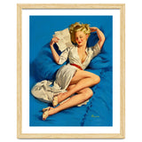 Pinup Sexy Girl Reading A Love Letter thumbnail