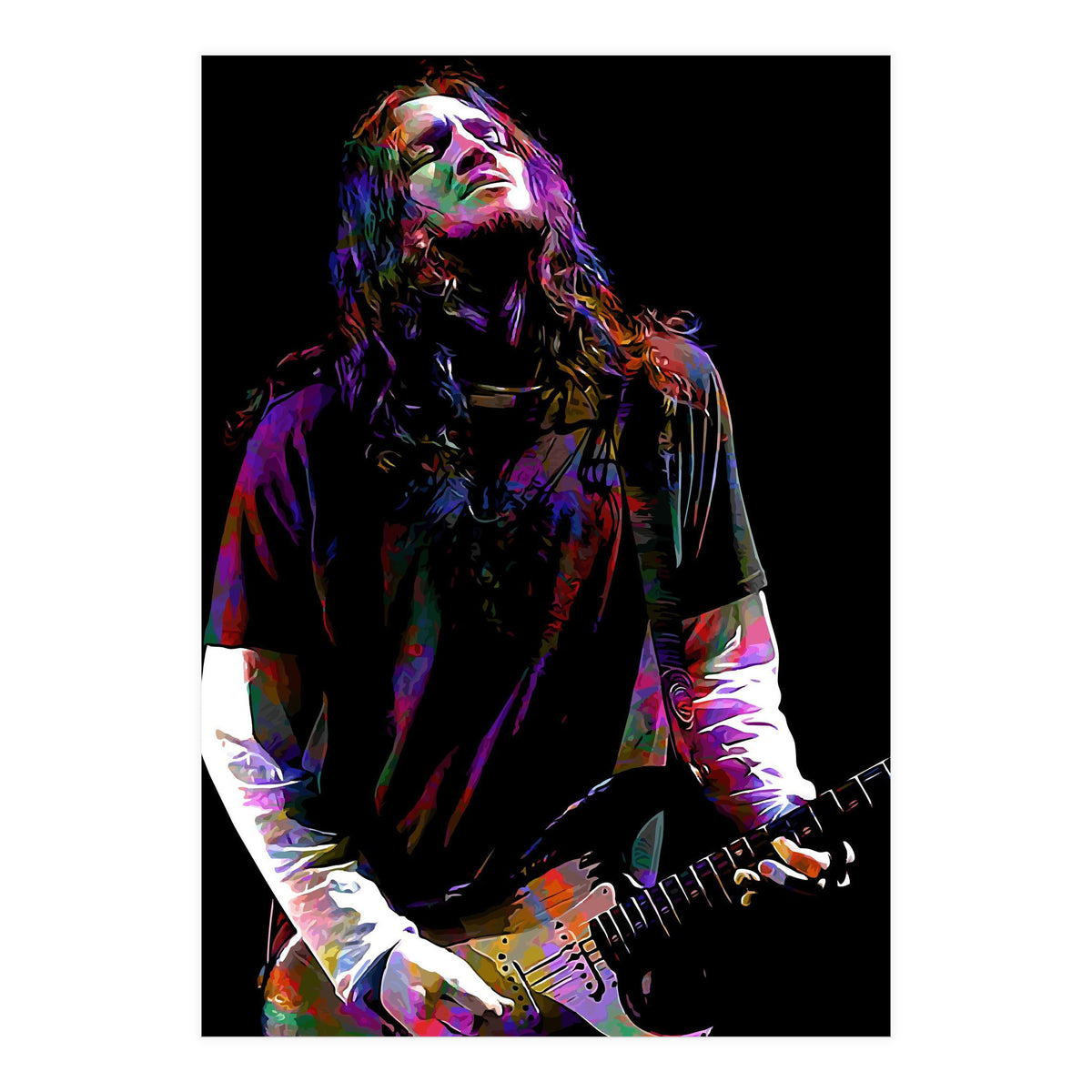 John Frusciante American Musician Guitarist Colorful (Print Only)