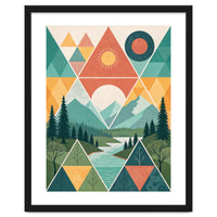 Geometric Convergence: A Mosaic of the Alpine Wilderness