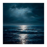 Ethereal Moonlight Over Midnight Ocean Waves (Print Only) thumbnail