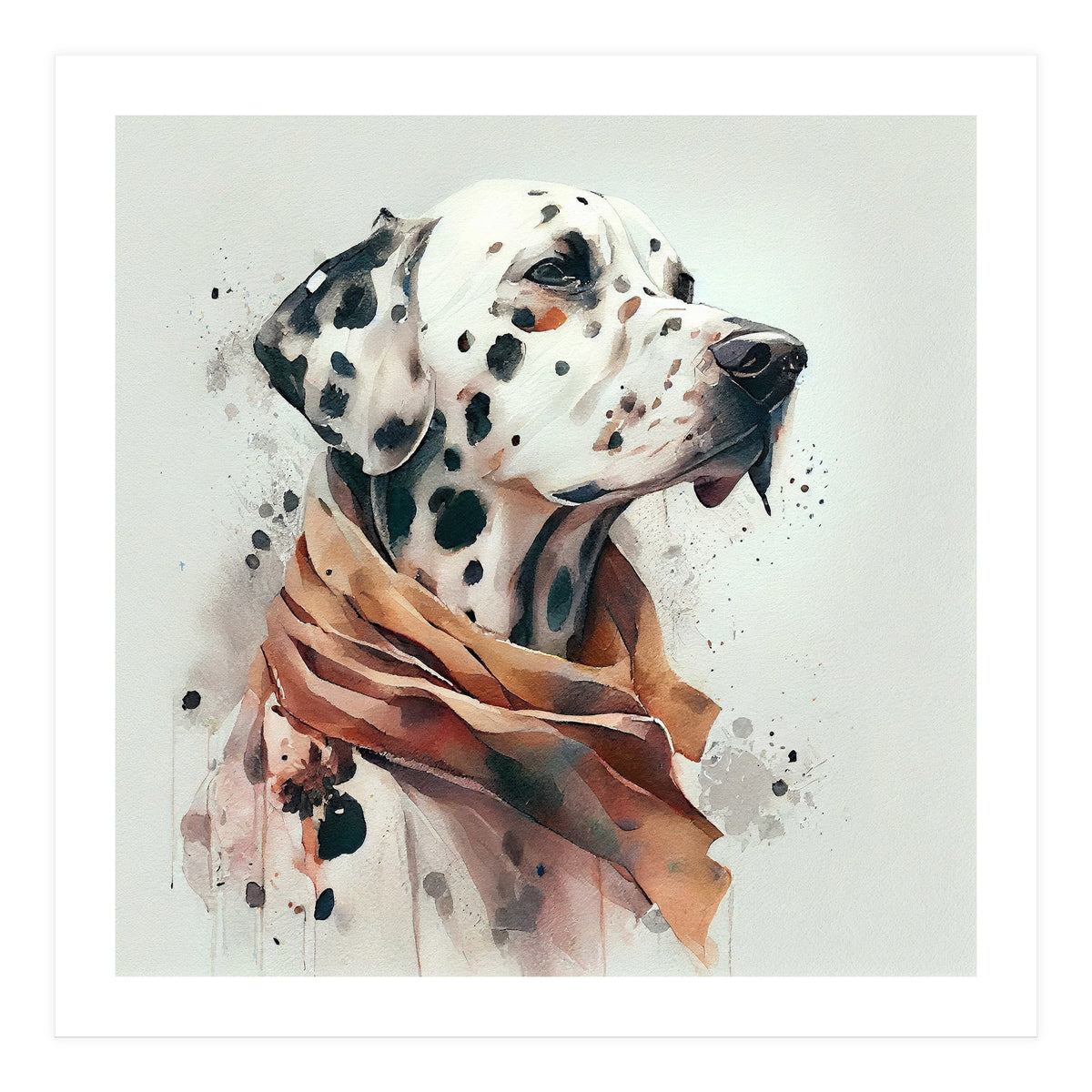 Watercolor Dalmatian Dog (Print Only)