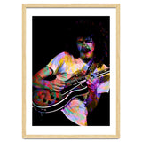 Carlos Santana . American Rock Guitarist Legend Colorful thumbnail