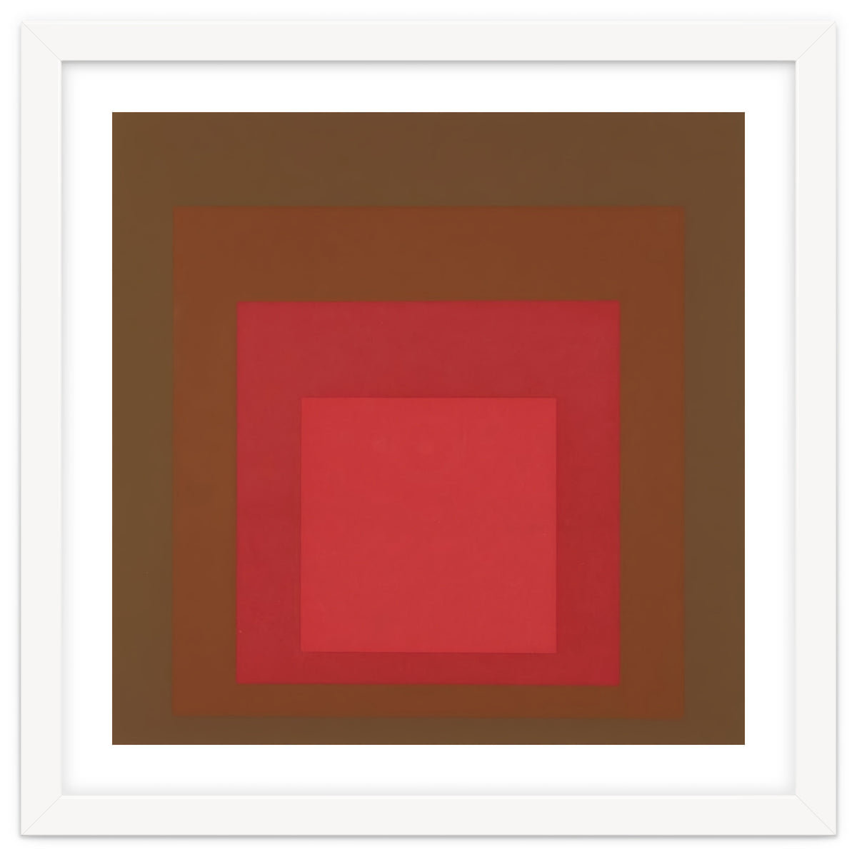 JOSEF ALBERS - HOMAGE TO THE SQUARE, RED, BROWN