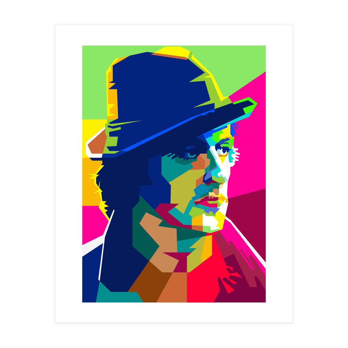 Sylvester Sly Stallone American Actor Pop Art WPAP    (Print Only)