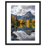 Golden Autumn Reflection: Majestic Mountain Wilderness Landscape thumbnail