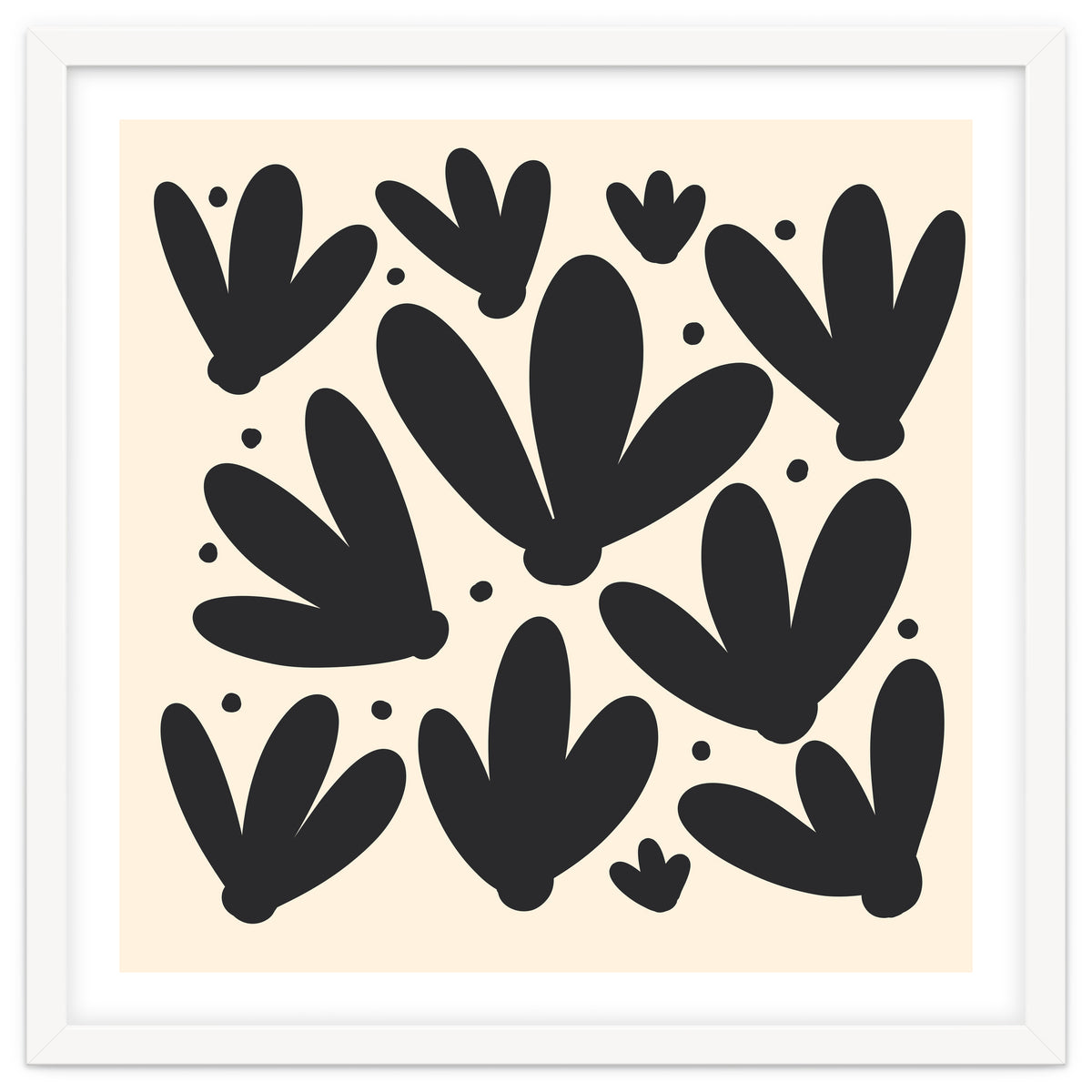 Abstract Monochrome Flowers 1