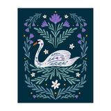 Swan Purple And Teal (Print Only) thumbnail