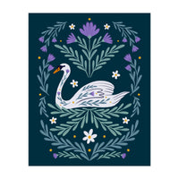 Swan Purple And Teal (Print Only)