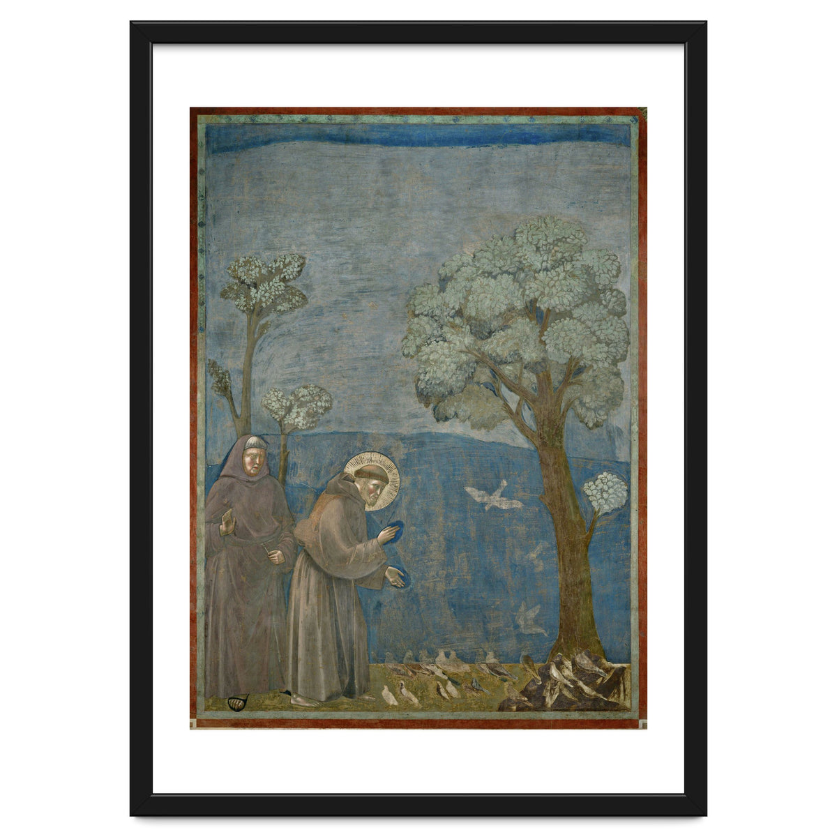 Saint Francis of Assisi preaching to the birds. Giotto. GIOTTO DE BONDONE (1266-1337).