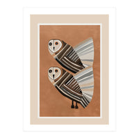 Striped Owl Pair (Print Only)
