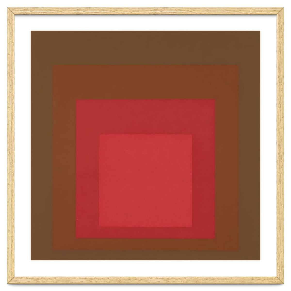 JOSEF ALBERS - HOMAGE TO THE SQUARE, RED, BROWN