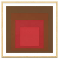 JOSEF ALBERS - HOMAGE TO THE SQUARE, RED, BROWN