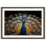 Close Up Peacock Displaying Its Feathers thumbnail