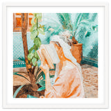 Turkish Reader | Morocco Travel Book Club | Modern Bohemian Woman Architecture | Watercolor Painting thumbnail