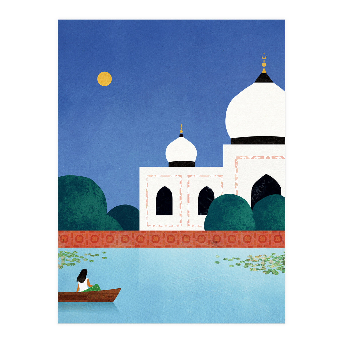 Taj Mahal Boat Ride (Print Only)