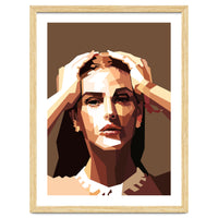 Monica Bellucci Actress Retro Art Illustration