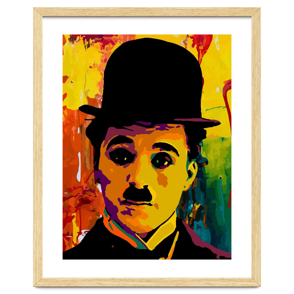 Charlie Chaplin Colorful Abstract Art