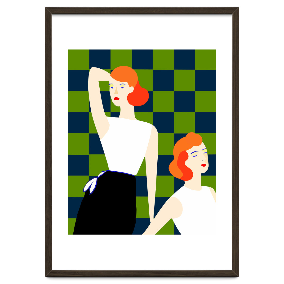 Moods, Checkers Girl Friends Chic Chess, Modern Bohemian Eclectic Woman Girl Boss, Bff Fashion Style