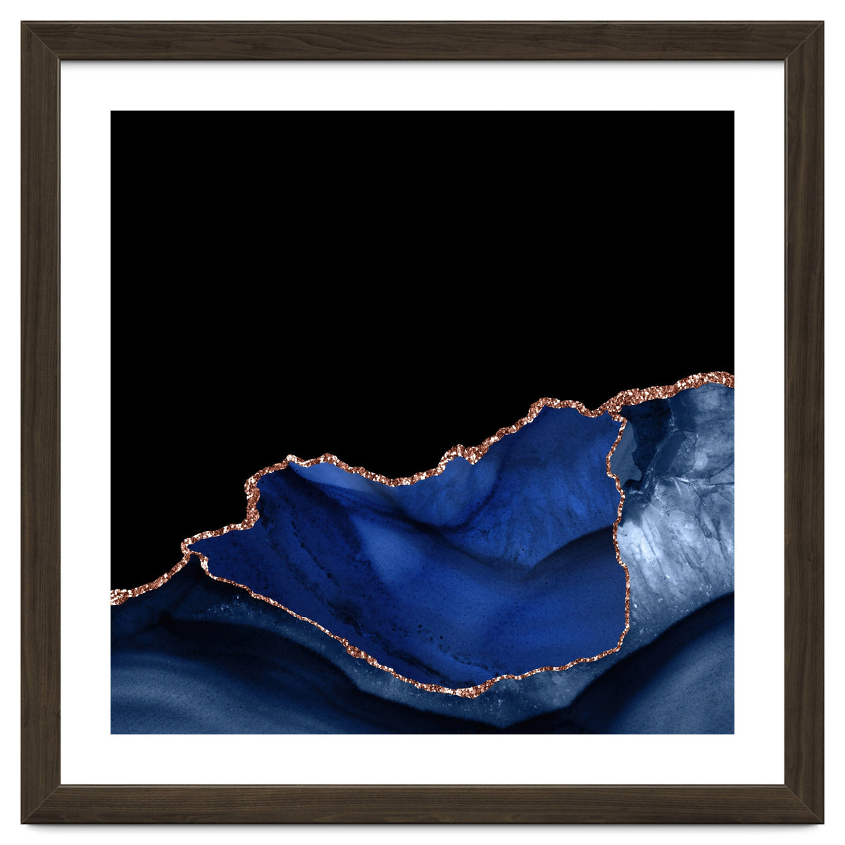 Navy & Rose Gold Agate Texture 06