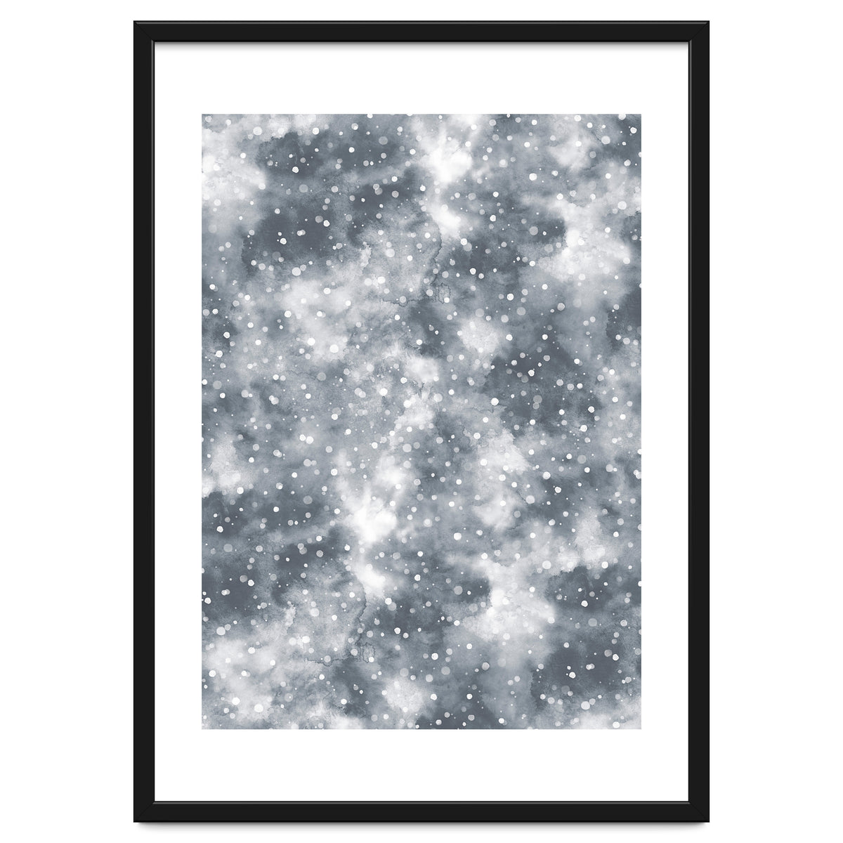 Abstract Winter Foggy Snow Gray White
