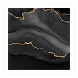 Black & Gold Agate Texture 01  (Print Only) thumbnail
