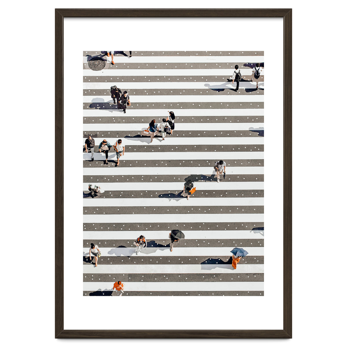 Rain Crossing | Polka Dots Zebra Crossing On The Street | Rain Eclectic Modern Graphic Design