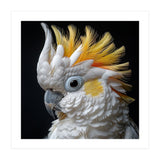Close Up Cockatoo Portrait Yellow Crested Bird (Print Only) thumbnail