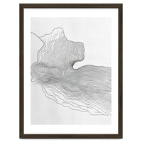 Abstract Black And White Organic Flowing Lines Pattern