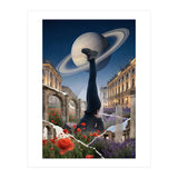 Cosmic Balance: Surreal Yoga in Ancient Dreamscapes (Print Only) thumbnail