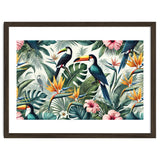 Tropical Toucans in Lush Jungle Foliage thumbnail