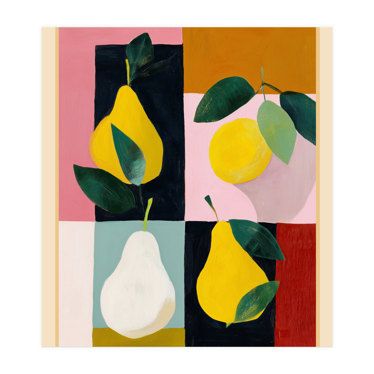 Modern Pears Still Life I (Print Only)