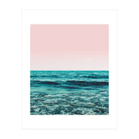 Ocean Love | Sea Beach Sand Waves Photography | Blush Nature Scenic Travel Island Digital (Print Only)