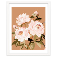 Blush Peony Painting, Floral Wall Art, Neutral Flower Print, Peony Art
