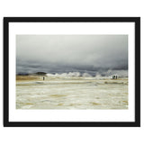 Tourists at the volcano steam spot - Iceland thumbnail