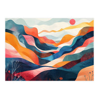 Abstract Mountain Landscape Art (Print Only)