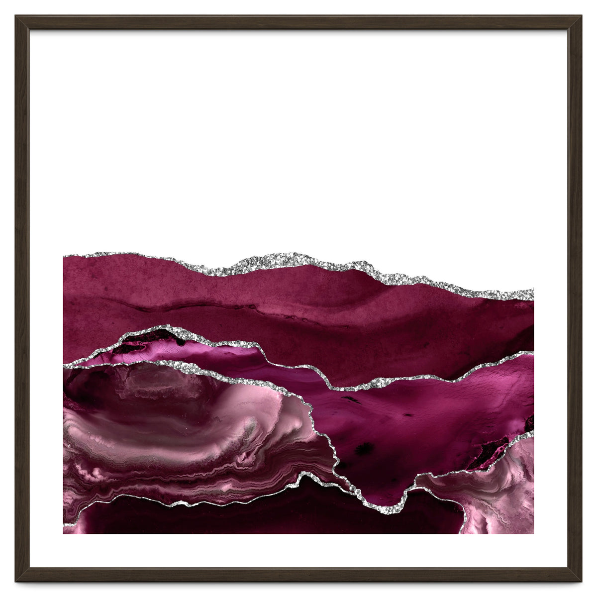 Burgundy & Silver Agate Texture 11