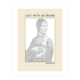 Lady With An Ermine – Leonardo Da Vinci Ascii Art (Print Only) thumbnail