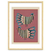 Striped Bird Pair I