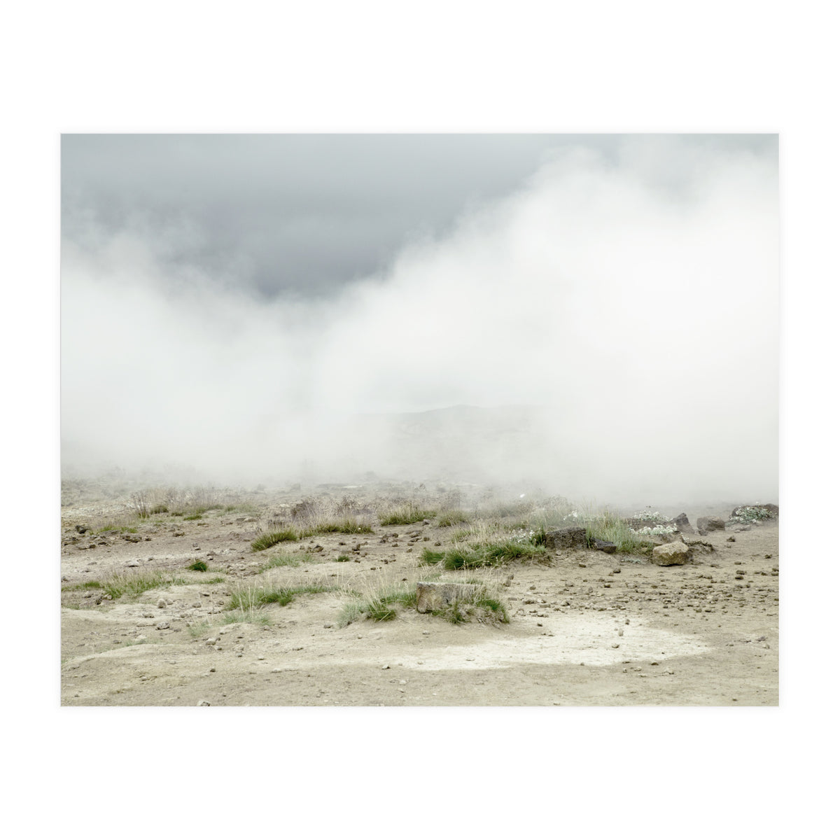 Landscape covered by hot spring steam - Iceland (Print Only)