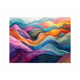 Colorful Abstract Wavy Landscape (Print Only) thumbnail
