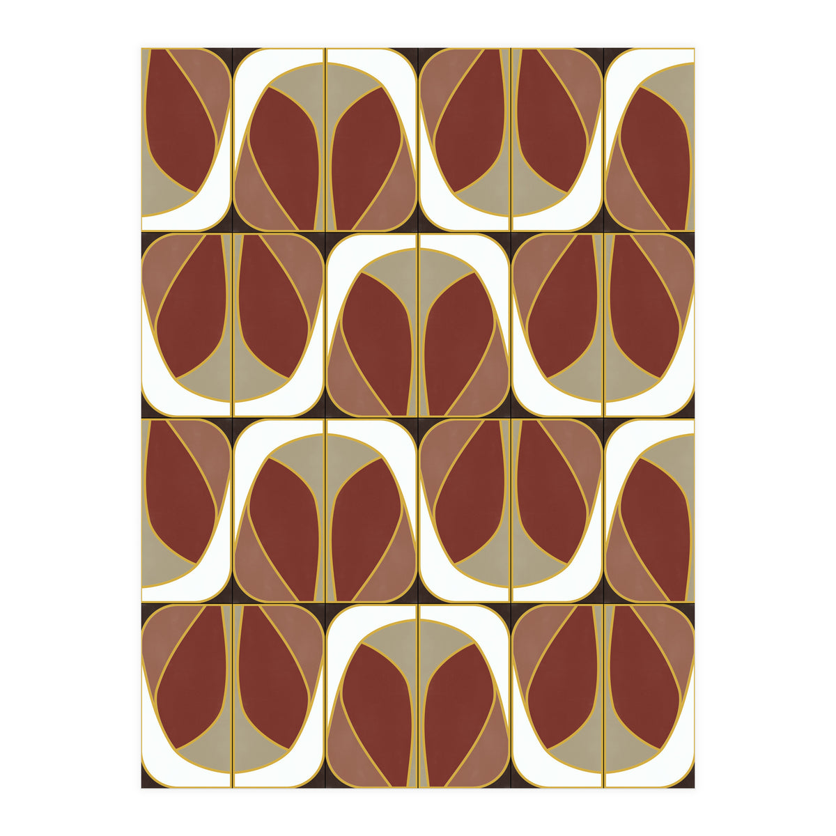 Umber Deco Mixed Tiles (Print Only)