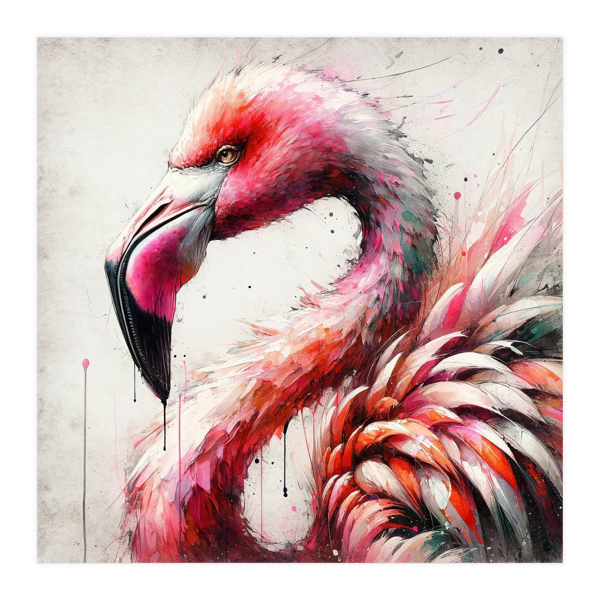 Watercolor Flamingo (Print Only)