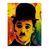 Charlie Chaplin Colorful Abstract Art (Print Only) thumbnail