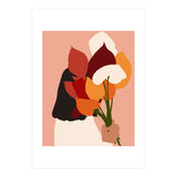 The Comfort Zone, Pastel Bohemian Woman, Floral Self Care Self Love Positivity Growth, Eclectic Boho Concept (Print Only) thumbnail