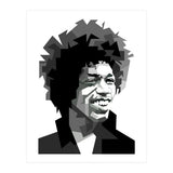 Jimi Hendrix Rock And Blues Music Black White (Print Only) thumbnail