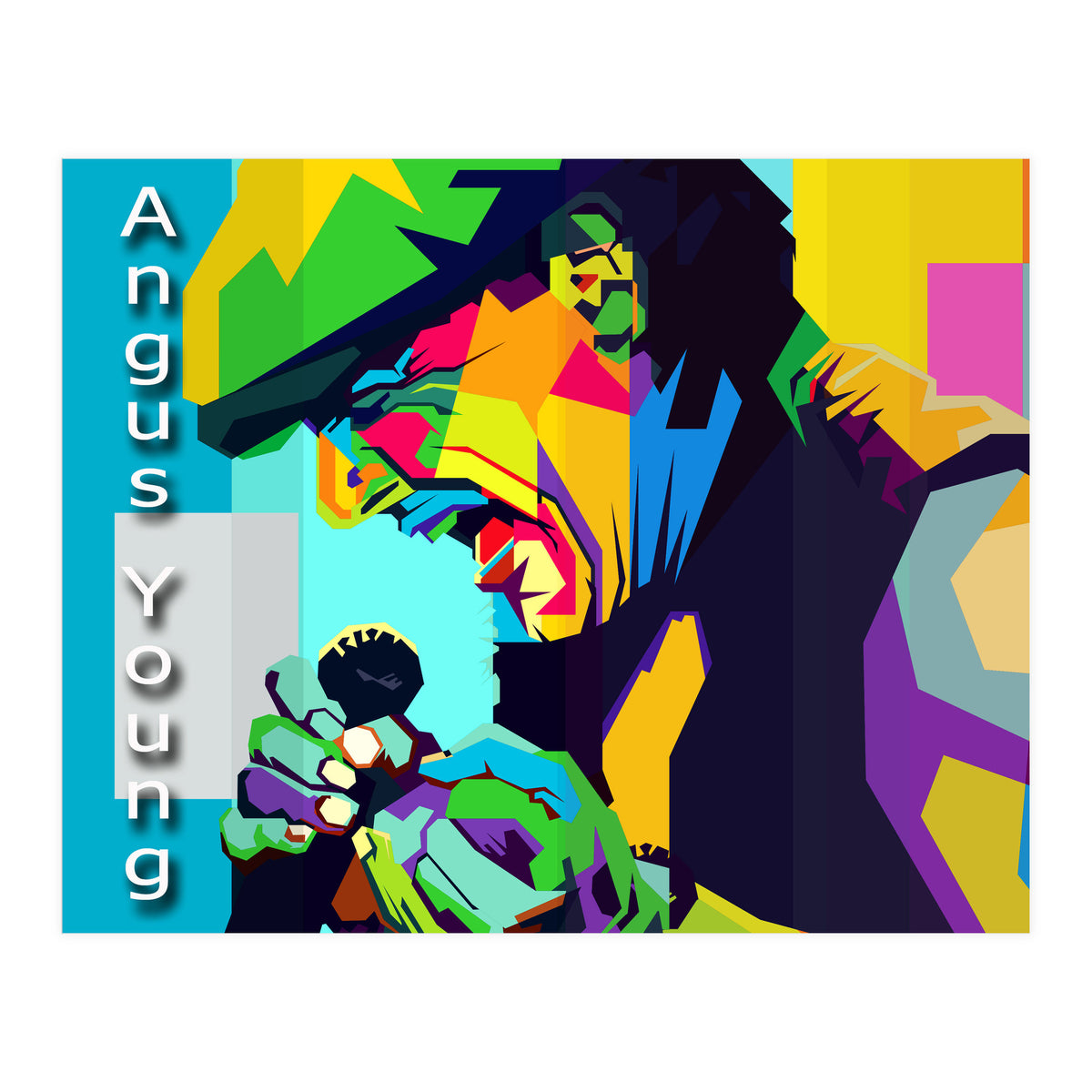 Angus Young Rock Singer Pop Art WPAP (Print Only)