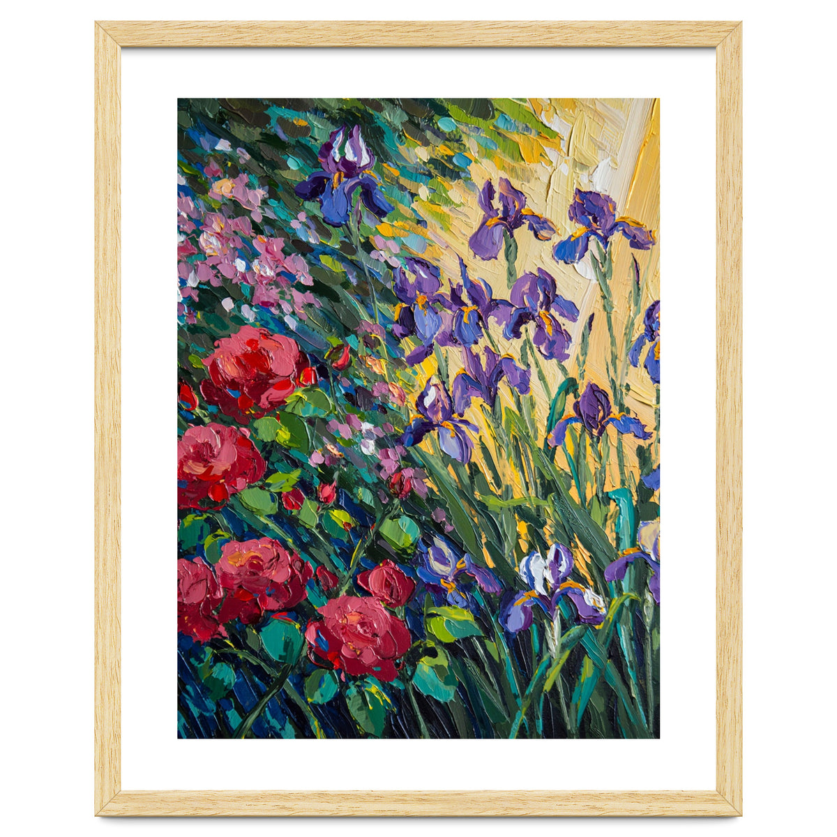 Expressive Heavy Impasto Floral Oil Painting