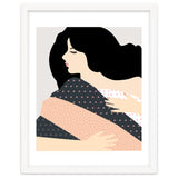Not Today, Sleepy Lazy Woman In Bed, Quirky Eclectic Blanket Cozy Sleep In Illustration thumbnail