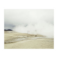 Tourists hidden in the hot spring steam -  Iceland  (Print Only)