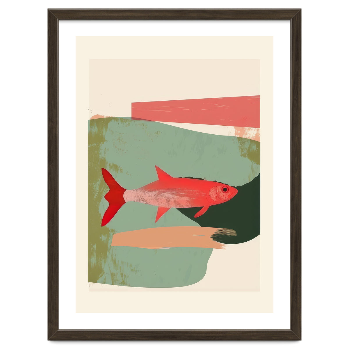 Red Fish Abstract